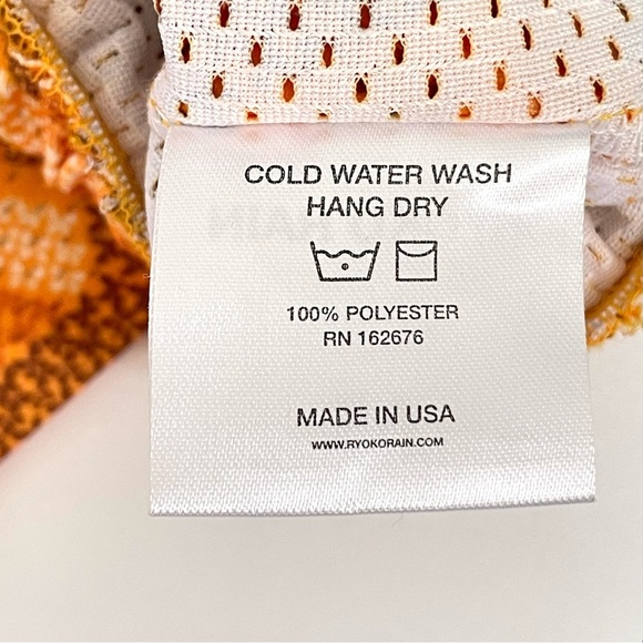 Ryoko Rain Designerr Shorts Printed Mesh R Patch Artists Athletes Orange Small - Picture 12 of 16